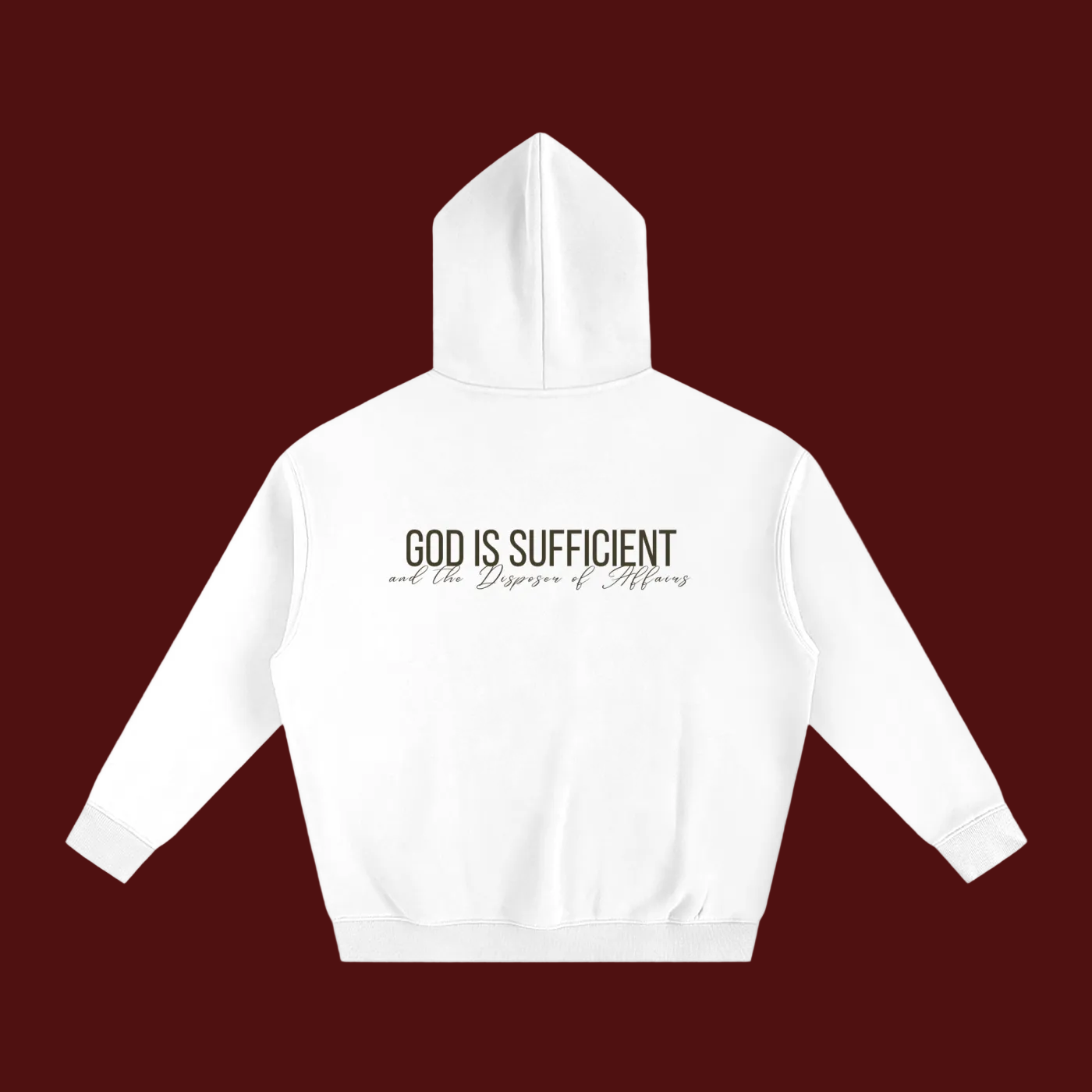 ‘God Is Sufficient’ - Oversized Fleeced Hoodie