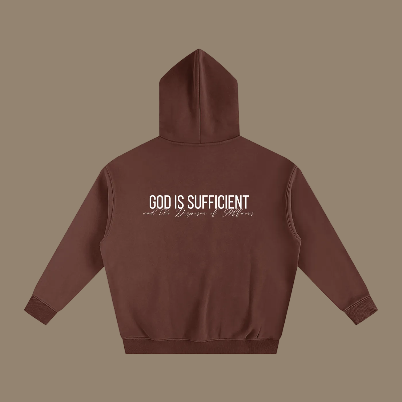 ‘God Is Sufficient’ - Oversized Fleeced Hoodie