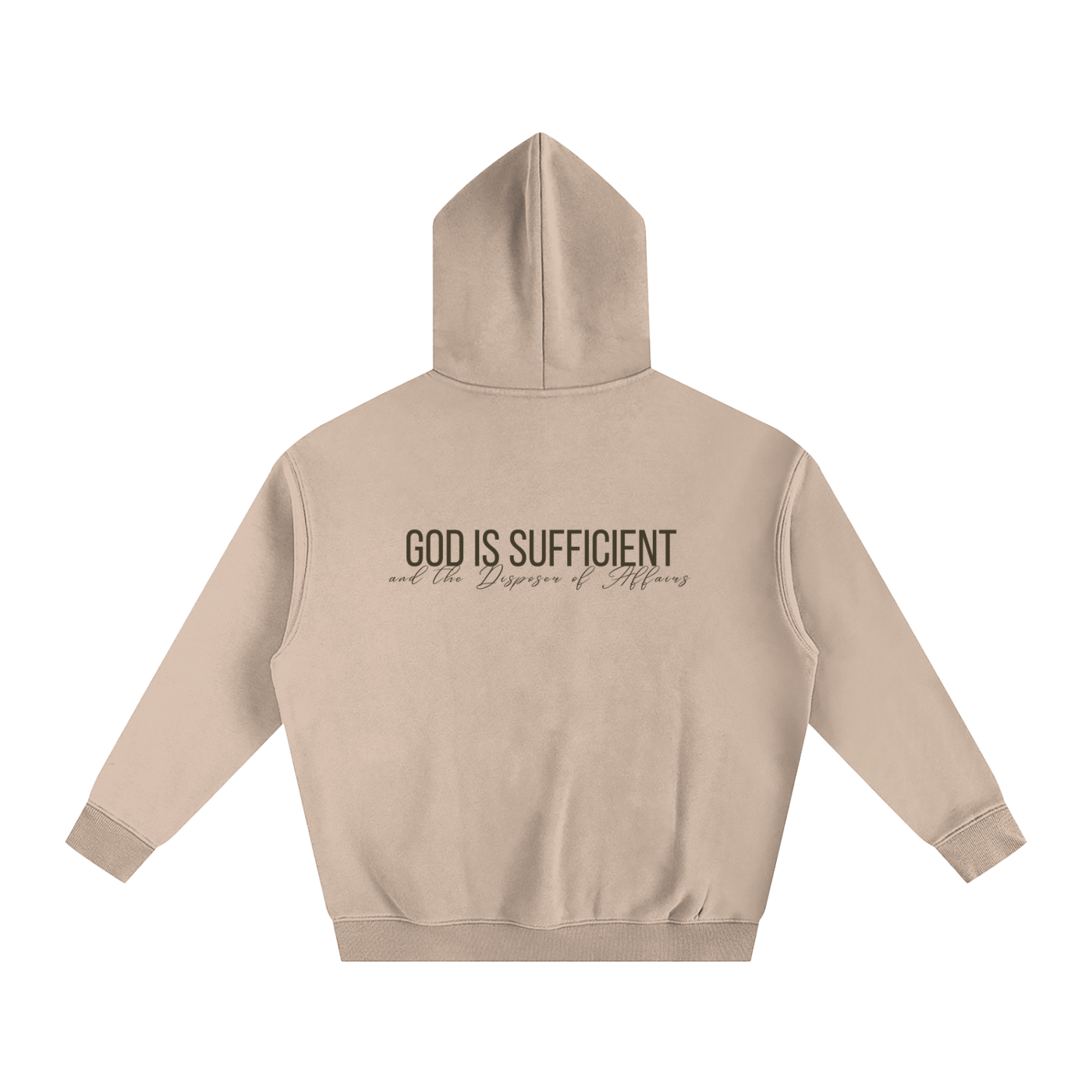 ‘God Is Sufficient’ - Oversized Fleeced Hoodie